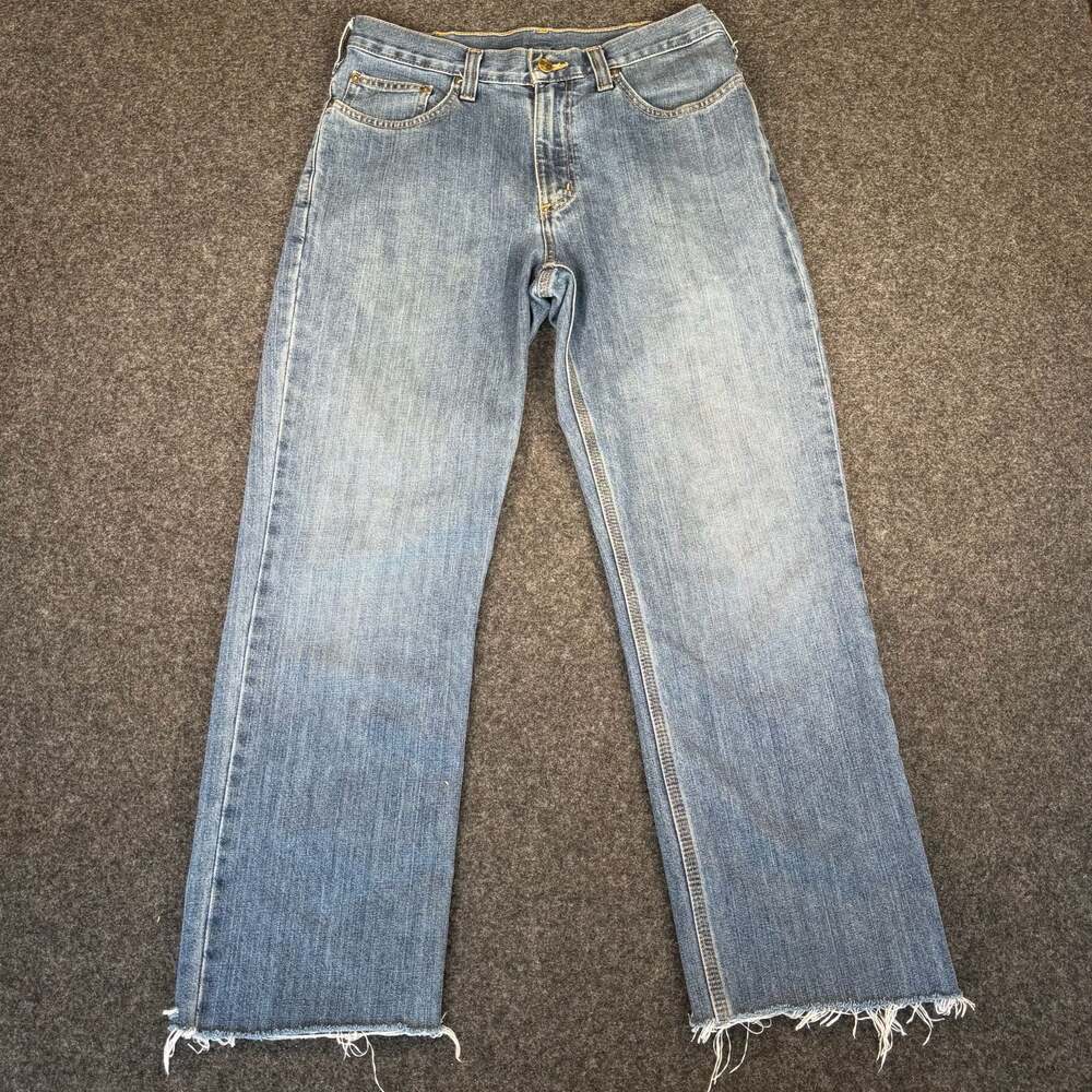 Carhartt Relaxed Fit Denim Jeans 32x32 Raw Hem